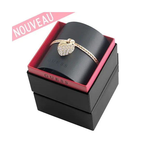 Coffret Bracelet beige Guess - Coffret Guess coeur doré - UBS51406 - Promo Bijoux Pas Cher