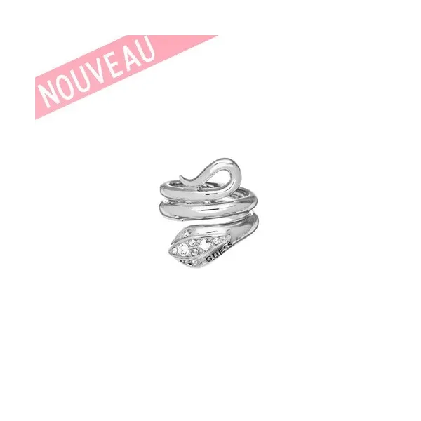 Bague Guess métal argenté rhodié serpent - UBR51419 - Promo Bijoux Pas Cher