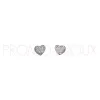 Boucles d'oreilles Guess métal argenté rhodié Petit Cœur - UBE 11410 - Promo Bijoux Pas Cher