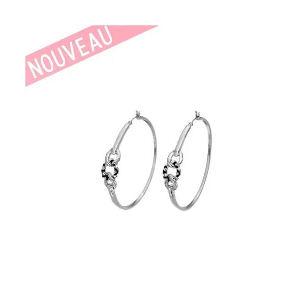 Boucles d'oreilles Guess créoles - Urban Jungle UBE 51447 || Promo Bijoux Pas Cher