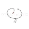 Bracelet Guess en métal argenté rhodié lettre G - UBB 11421 - Promo Bijoux Pas Cher