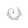 Bracelet Guess en métal argenté rhodié huit petits coeurs - UBB 11449 - Promo Bijoux Pas Cher
