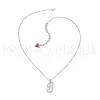 Collier Guess lettre G petit modèle en métal argenté rhodié - UBN 11413 - Promo Bijoux Pas Cher