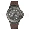 Montre Homme Guess - Modèle Rigor - Boitier Acier Bracelet Cuir - W0040G2 ||Promo Bijoux Pas Cher