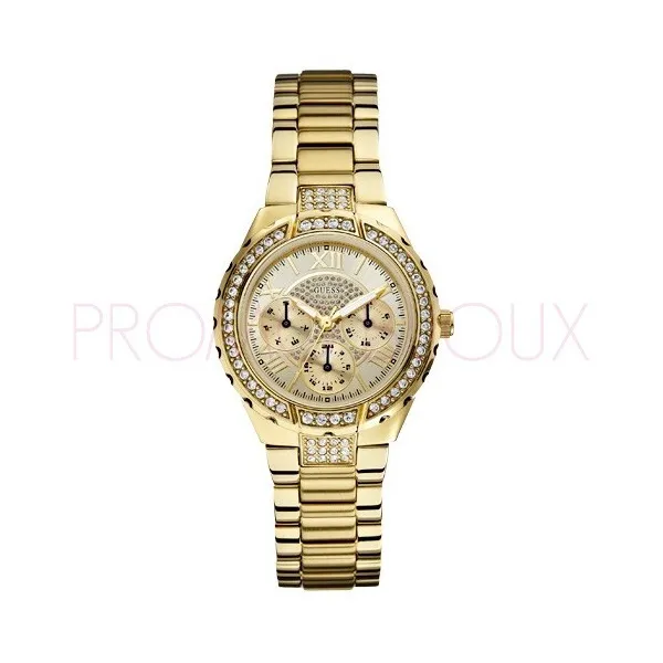 Montre Guess Femme - Viva - Montre Métal Doré - W0111L2 | Promo Bijoux Pas Cher |