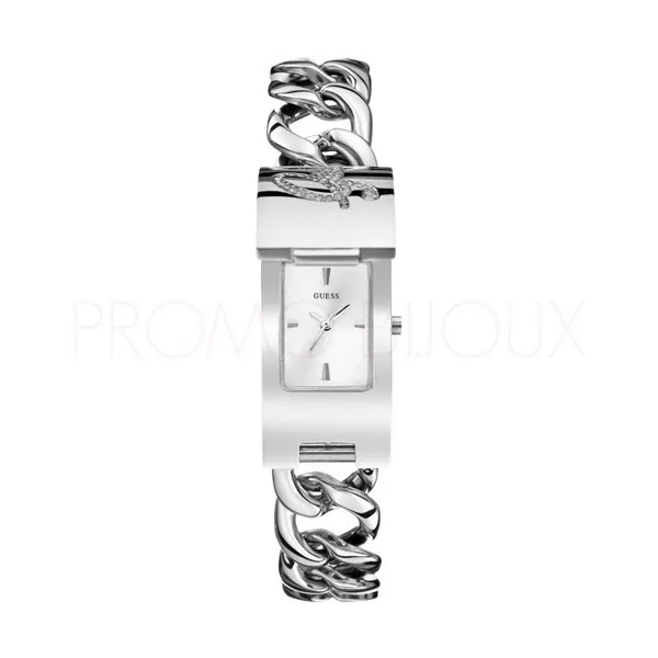 Montre Guess Femme argenté avec un rabat de protection de vitre - W0321L1 | Promo Bijoux Pas Cher |