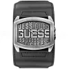 Montre Guess homme - W0360G1 - Modèle cuir noir et acier brossé - Promo Bijoux Pas Cher
