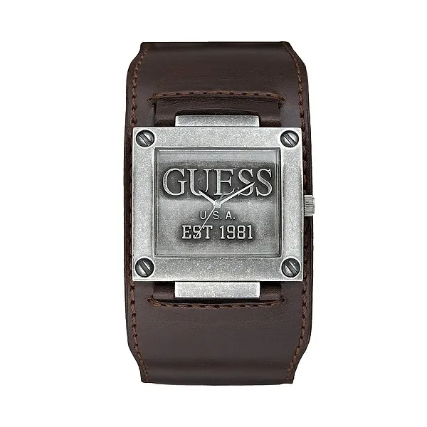 Montre Guess W0418G1 -Montre Guess Moins Cher - Montre Homme Cuir Marron | Promo Bijoux Pas Cher |