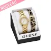 Coffret montre Guess léopard avec deux bracelets nouveauté automne 2014 - W0023L4
