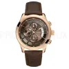 Montre Homme Guess Capitol - Cuir Marron et Métal Rosé - W14052G2 ||Promo Bijoux Pas Cher