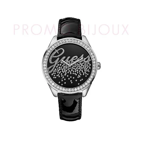 Montre Guess W60006L5 - Montre Guess Little Party Girl Fond Noir Nouveauté | Promo Bijoux Pas Cher |
