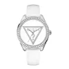 Montre Guess W65006L1 - Montre Guess pour Femme en Cuir Blanc- Promo Bijoux Pas Cher