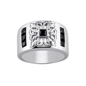 Bague en Argent - Bijoux Bague Argent Noir - 7003218
