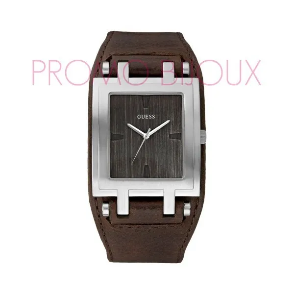 Montre Guess Blazer Collection - Montre Cuir Marron pour Homme - W75039G2 | Promo Bijoux Pas Cher |