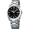 Montre Festina Homme chrono, acier gris, fond noir et argent Promo Bijoux Pas Cher f16376-4
