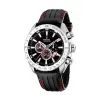 Montre Festina Homme chrono, acier gris, fond noir Promo Bijoux Pas Cher f16489-5