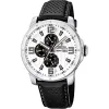 Montre Festina Homme chrono, acier gris, fond argent et noir Promo Bijoux Pas Cher f16585-5
