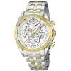 Montre Festina Homme chrono, acier gris et doré, fond blanc Promo Bijoux Pas Cher f16655-1