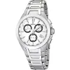 Montre Festina Homme chrono, acier gris, fond blanc et noir Promo Bijoux Pas Cher f16678-4