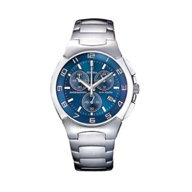 Montre Festina Homme-boitier acier gris-fond bleu -bracelet acier gris