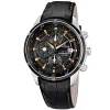 Montre Festina Homme chrono, acier gris et noir, fond noir et doré Promo Bijoux Pas Cher f6821-4