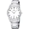 Montre Festina Homme-boitier acier gris-fond blanc et noir -bracelet acier gris
