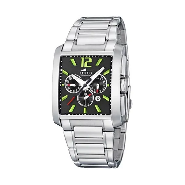 Montre Lotus Homme - Montre Lotus Pas Chere -Chiffres Vert - 15539-B || Promo Bijoux Pas Cher ||