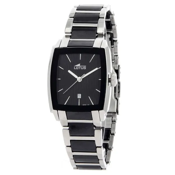 Montre Lotus en céramique noir et acier pour Femmes Livraison Gratuite || Promo Bijoux Pas Cher ||