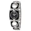 Montre Lotus émail noir et acier montre pour femme