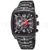 Montre Lotus Homme - Acier Noir avec Engrenage Rouge - NOUVEAUTE - 10110-D | Promo Bijoux Pas Cher |