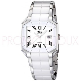 Montre Lotus Homme en Câramique Blanche