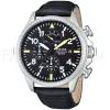 Montre Pulsar Homme - Air - Acier Inoxydable et Cuir Noir - PS 6053 X1| Promo Bijoux Pas Cher |