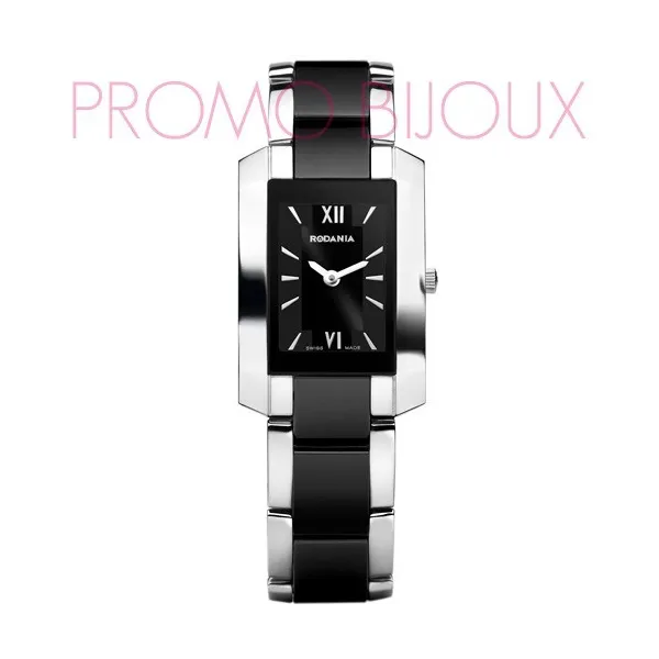 Montre Rodania Mystery céramique noir pour femme -20% || Promo Bijoux Pas Cher ||