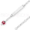Gourmettes Argent Enfant avec Coccinelle - Cadeau de Baptême - 2072049-11 | Promo bijoux Pas Cher ||