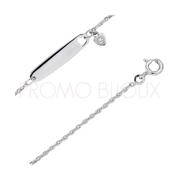 Gourmettes Argent Enfant - Cadeau de Baptême - 7006150-11 || Promo bijoux Pas Cher ||