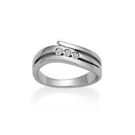 Bague Argent Rhodié & Diamants