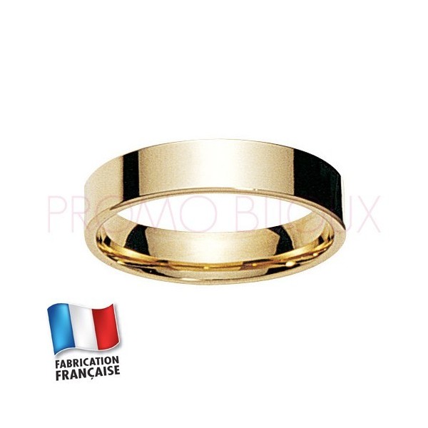 Alliance de mariage en or 9 carats - Ruban Plat Confort - 5 MM