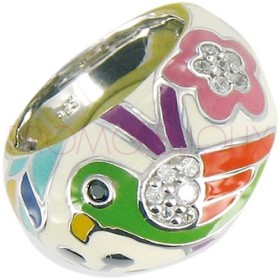 Bague Una Storia Oiseau Muliples Couleurs