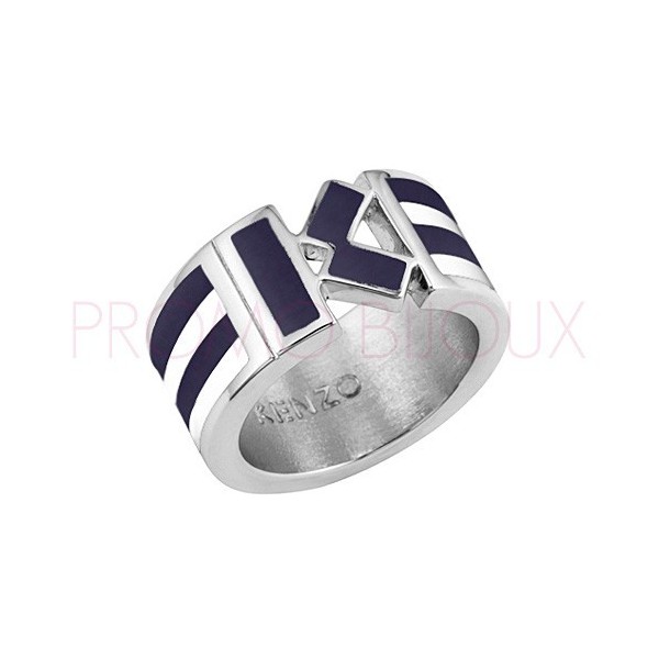 Bague Kenzo en Argent - Ligne Stripe K