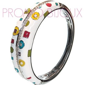 Bracelet Una Storia - Argent & Email Blanc