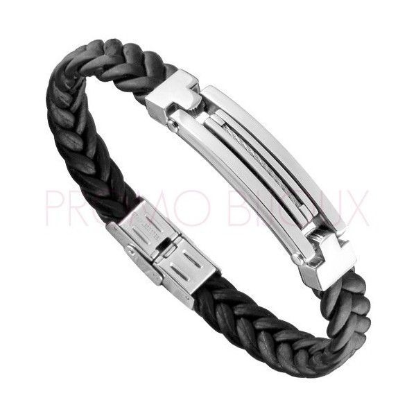 Bracelet homme Zack | Bracelet cuir homme | Bracelet acier homme – Jovelio