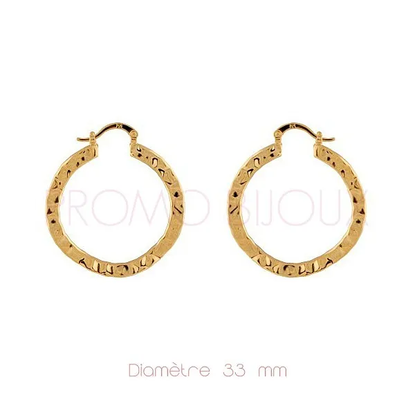 Boucles d'oreilles Créoles plaqué or · prix discount,remisé,pas cher soldé,plaqué or