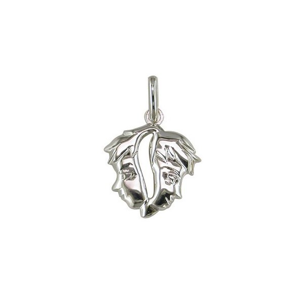 Pendentif zodiacque en argent Gemeau