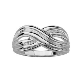 BAGUE ARGENT CROISEE 064557