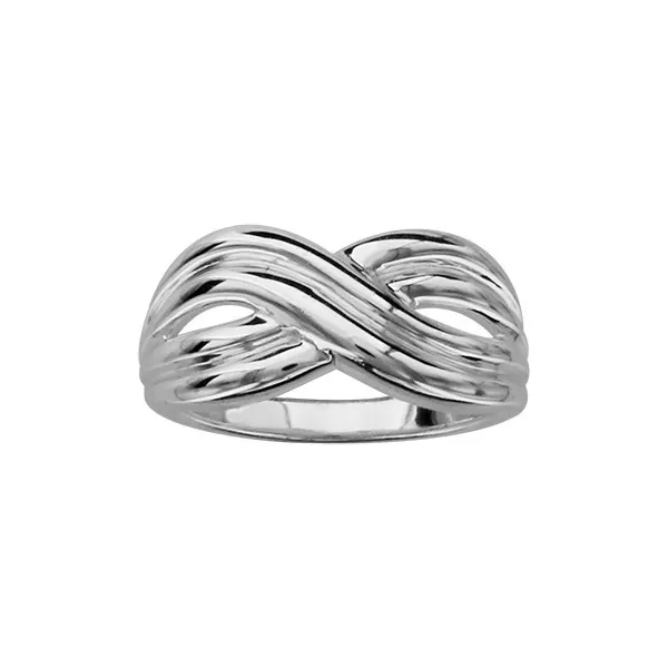 BAGUE ARGENT CROISEE 064557