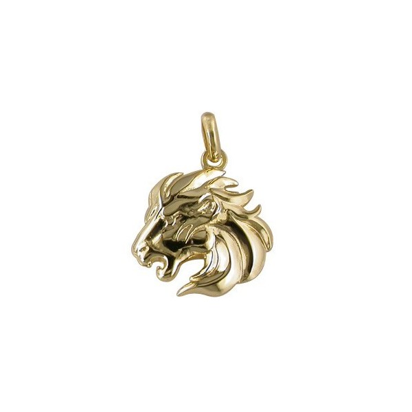 Pendentif Zodiaque Plaqué Or  Lion