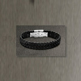 Bracelet Lotus Style - Bracelet Tressé Noir
