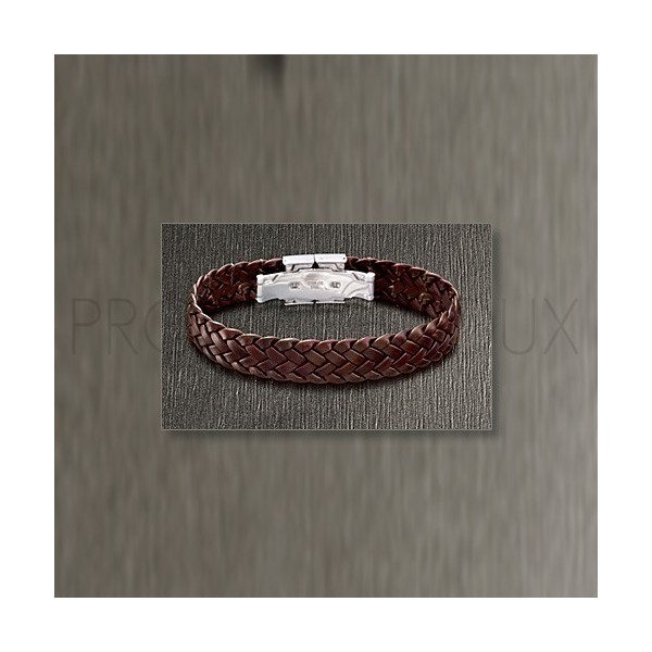 Bracelet Lotus Style - Bracelet Tressé Marron
