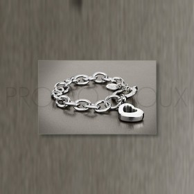 Bracelet Lotus Style - Bracelet Acier Lotus Coeur