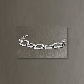 Bracelet Lotus Style - Bracelet Acier Lotus Multi-Anneaux Carré